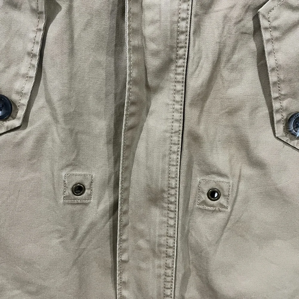 Levi's Jacket Mens‎ Large Canvas Hooded Full Zip Military Field Coat Pockets